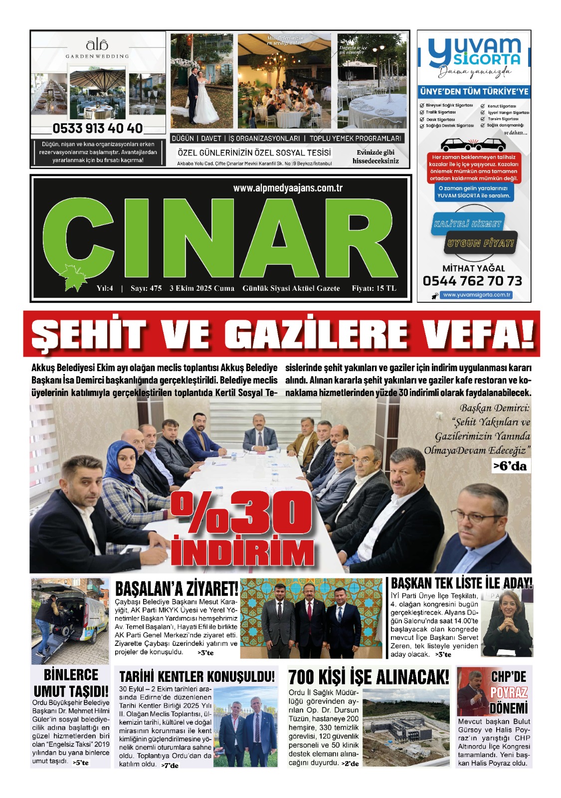 Çınar Gazetesi Sayı 475